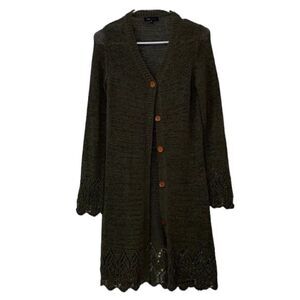 Bcbg Olive Green Cardigan(Size Medium)